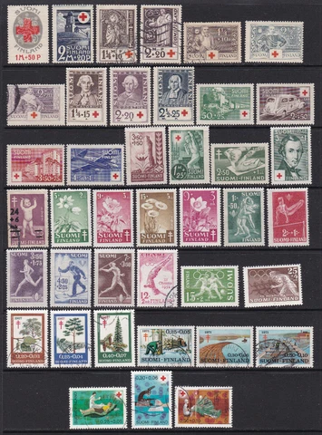 40 Finland Semi-Postals - Collection with Better Stamps included Cover