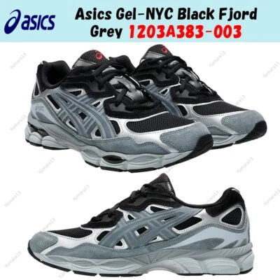 Asics Gel-NYC Negro Fiordo Gris 1203A383-003 Hombres Talla - Imagen 1 de 4