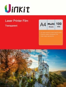 A4 Laser Printing OHP film 100 um Transparent Overhead Projector Film Uinkit - Picture 1 of 8