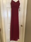 Ladies Evening Gown Cranberry Red Maxi Size 12