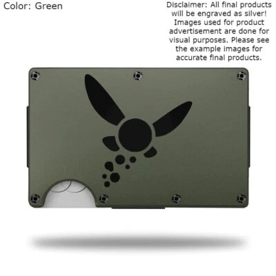 Custom "LEGEND OF ZELDA LINK NAVI" Laser Engraved Wallet - Pick A Wallet Color - Image 1 of 4