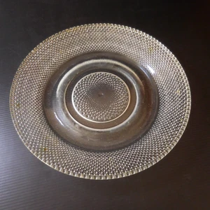N9516 verre blanc opaque assiette coupe plat vide-poche art déco table vintage - Imagen 1 de 12