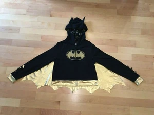 Felpa con cappuccio DC Comics BATMAN con cappuccio oro lucido e accenti ADULTO L/XL - Foto 1 di 12