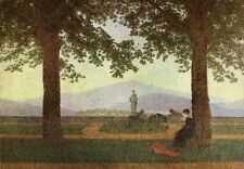 Oil painting Garden-Terrace-1812-Caspar-David-Friedrich landscape with trees art