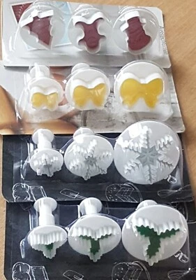 Ausstecher, Stempel Weihnachten, Ausstechformen, 3er Set, Backförmchen Plätzchen - Bild 1 von 4
