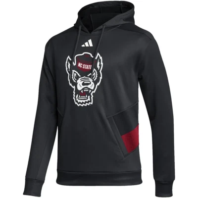 Adidas NC State Wolfpack Men's Wolfhead Hooded Sweatshirt Hoodie XL Black IQ0303 - Image 1 of 4
