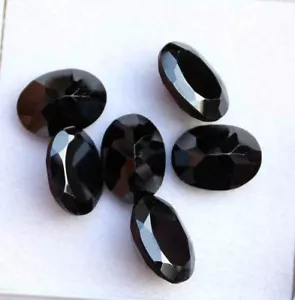 48.10 Cts Natural Black Spinel 10x14 Oval Cut Wholesale Lot Loose Gemstones - Picture 1 of 2