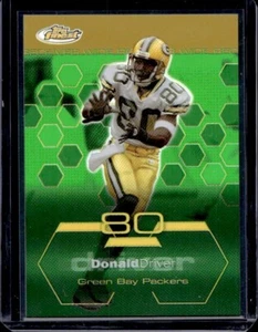 2003 Topps Finest Donald Driver Gold Refractor 21/50 #51 Green Bay Packers - Imagen 1 de 2