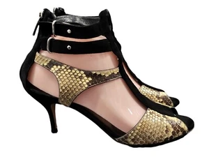 Gianvito Rossi Python & Suede Sandals Sz 38.5/ US 8.5 - Picture 1 of 12
