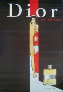 DIOR PARFÜM VON RENE GRUAU 1980 ORIGINAL SEXY MANN RASIERUNG - Bild 1 von 1