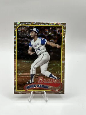 2024 Topps Series 2 Braves Hank Aaron 1989 Silver Foil Parallel #89B2-2 Mega - Image 1 of 2