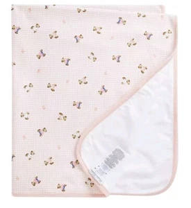 Neu Ralph Lauren weiß rosa Mädchen Baby Schal Decke 100% Baumwolle Jersey UVP55€ - Bild 1 von 1