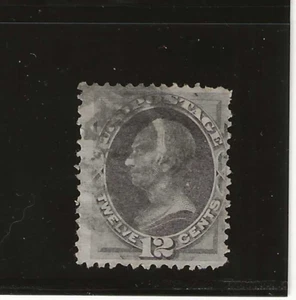 US Scott #151 used 12c dull violet Clay 1870 bank note, light cancel f/vf - Picture 1 of 2