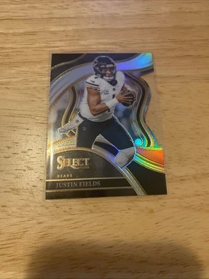 2023 Panini Select - Club Level Justin Fields #249 Black & Red Prizm Die-Cut - Image 1 of 2