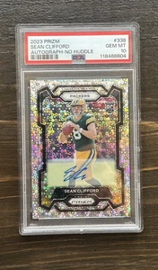 2023 Panini No Huddle Prizm #338 Sean Clifford RC Rookie AUTO Packers PSA 10 - Picture 1 of 2