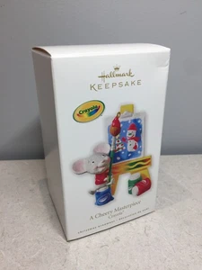 Hallmark Christmas ornament A Cheery Masterpiece Crayola paint brush easel 2010 - Picture 1 of 4