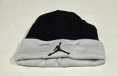 Sombrero de bebé Air Jordan talla 0-6 meses 100 % algodón gorro negro gris Foto 1 de 4