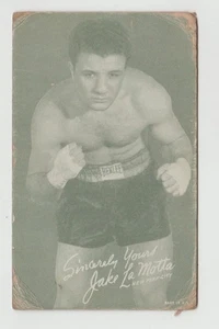 RAGING BULL BOXING Vintage JAKE LA MOTTA Bronx Boxer Arcade Exhibit Card B&W - Picture 1 of 2