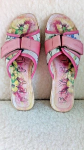 Fly Flot Pink/Multi Floral Patterned Sandals Size 5/38 - Picture 1 of 9