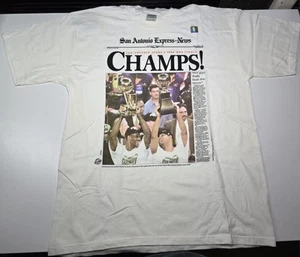 1999 San Antonio Spurs NBA Champs Size XL Medium White Shirt Vintage - Picture 1 of 11