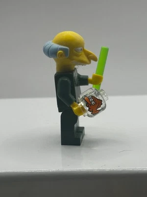 LEGO Simpsons Mr Burns Minifigure w/Green Cane & Fishbowl - Image 1 of 4