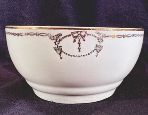 Vintage Salem Commodore China 5" Berry Bowl 23K Gold Filigran Trim 1940s - Bild 1 von 9