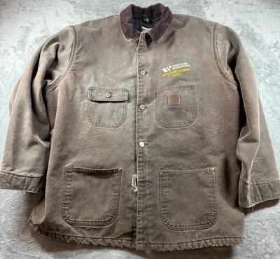 Vtg Carhartt C02CHT Blanket Chore Coat Jacket XXL Distressed Montana Mining - Image 1 of 4