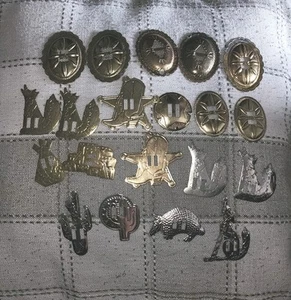 Lotto 20 Concho Western Destash vintage - Foto 1 di 19