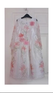 New Disney BEAUTY AND THE BEAST White Wedding Dress Fancy Costume Age 5-6 Yrs - Picture 1 of 12