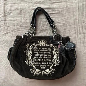 AUTHENTIC VINTAGE Juicy Couture G&P Love Collection y2k Dark Brown Shoulder Bag - Picture 1 of 5