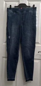 Spanx Damen Jeans Skinny Distressed Ankle XL Pull On Denim Hose Blau - Bild 1 von 7