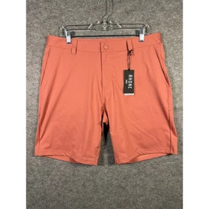 RHONE 9" Commuter Shorts Mens Nantucket Red Flex Knit Mobility Zipper Pocket - Picture 1 of 11
