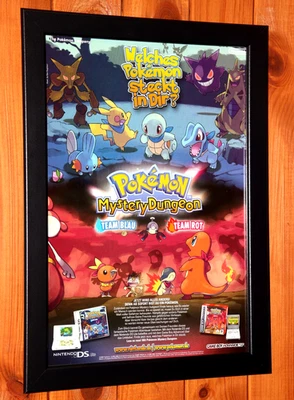 Pokemon Mystery Dungeon Team Blau Rot GBA DS Werbeblatt Poster Ad Page Framed - Bild 1 von 4