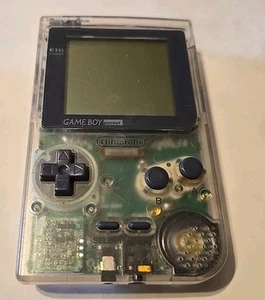 Nintendo Game Boy Pocket Clear Testato Console Funzionante Solo MGB-001 Trasparente - Foto 1 di 4
