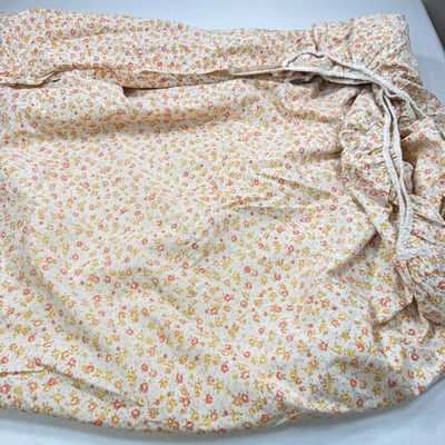Sábana bajera vintage Springmaid king naranja mezcla floral y2k años 90 80 Foto 1 de 4