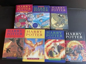 Harry Potter Complete Book  1-7 Book Set  Hard Cover Raincoast Bloomsbury DJ - Picture 1 of 12