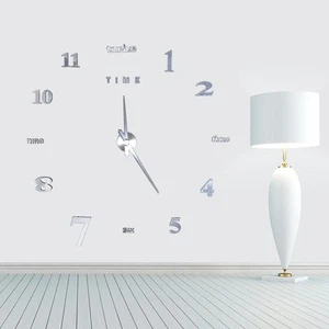 Modern DIY Large Wall Clock Kit With Mirror Sticker For Home BBT - Picture 1 of 1