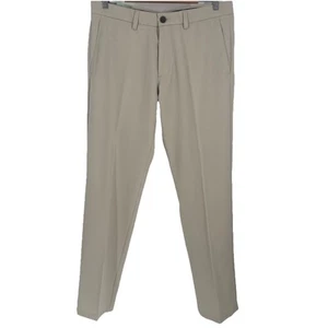 Haggar H26 Mens Performance Dress Pants 34 X 30 Khaki - Picture 1 of 8