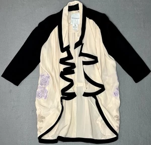 Vintage Viktor & Rolf Damen Seide bestickt vorne offen drapiert Cardigan Gr. 42/US 12 - Bild 1 von 24