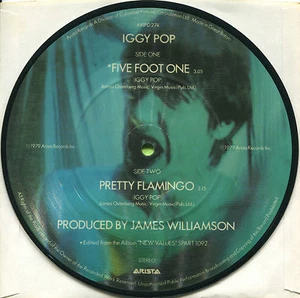 IGGY POP (Five Foot One / Pretty Flamingo) ROCK 45 RPM RECORD - Picture 1 of 1
