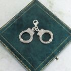 Thomas Sabo Handcuffs pendant, sterling silver cubic zirconia, articulated, rare