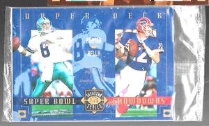1993 Upper Deck Super Bowl Showdown 1 de 5 Troy Aikman Jim Kelly fútbol sellado - Imagen 1 de 8