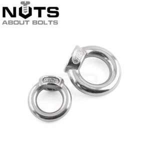 M6 M8 M10 M12 M16 M20 M24 LIFTING EYE NUTS A2 STAINLESS STEEL FEMALE NUTS - Picture 1 of 2