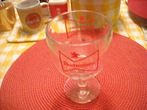VINTAGE COLLECTIBLE BUDWEISER Pedestal Thumbprint Goblet VERY RARE New Mint, - Picture 1 of 4