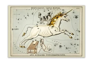 1831 Sidney Hall Monoceros, CANIS MINOR Astronomical Chart 13x19" Premium Print - Picture 1 of 3