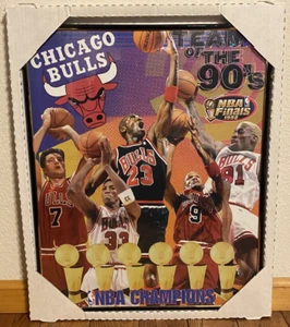 Chicago Bulls TEAM OF THE '90s NBA Champions 18x13 POSTER Michael Jordan, Pippen - Picture 1 of 3