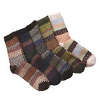 5 Pairs Wool Socks for Men Stocking Tube Retro