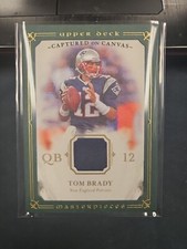 2008 Upper Deck Masterpieces Captured On Canvas Tom Brady #CC1 Game Worn