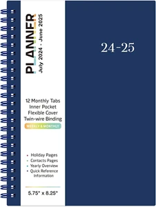 2024-2025 Planner - July 2024 - June 2025 Blue - Picture 1 of 7