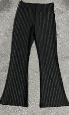 Urban Outfitters Black Pinstripe Goth Punk Skinny Flares Leggings Trousers S-P